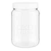 1 gallon clear pet wide mouth jar clear white lid