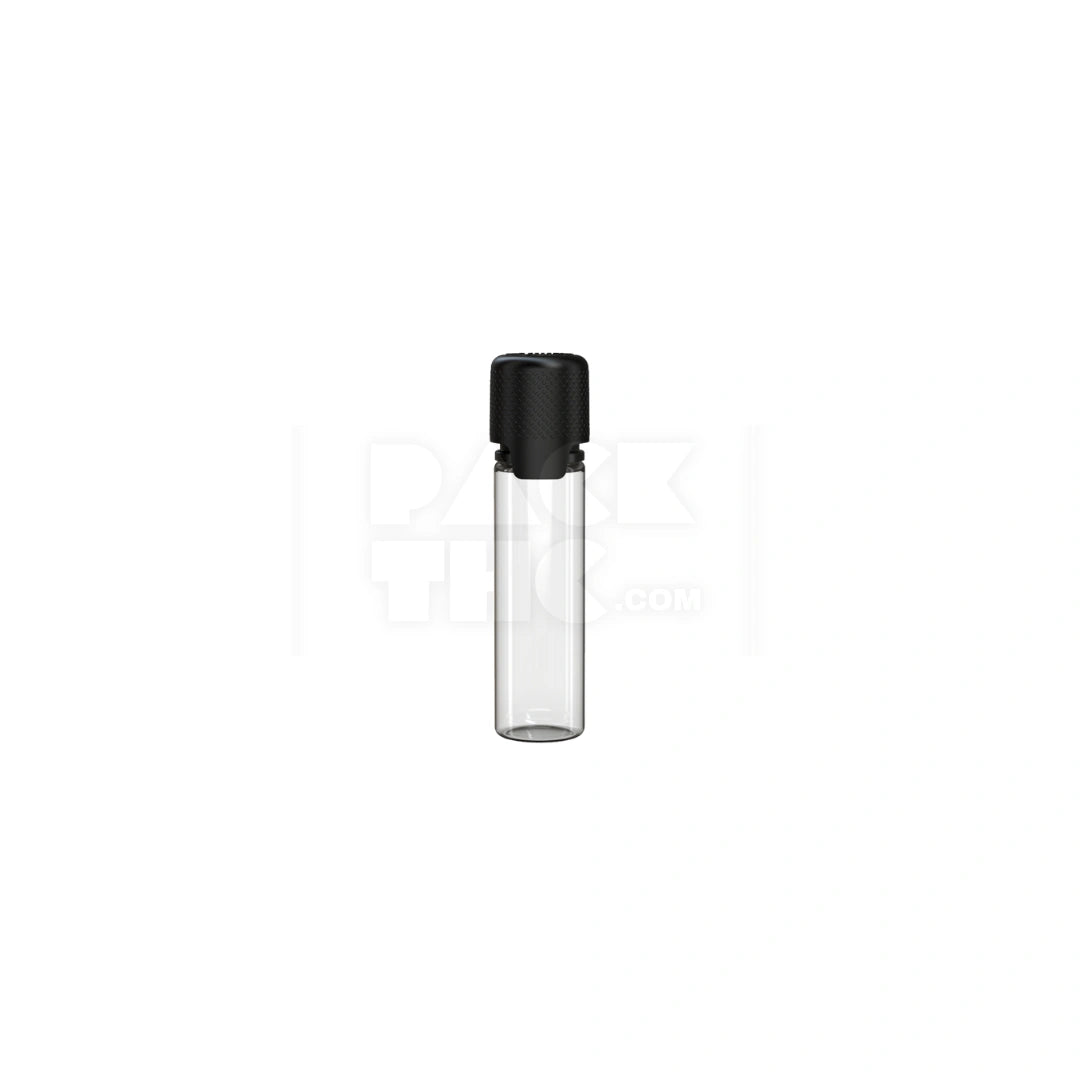 20ml aviator cr bottle with friction fit closure tamper evident break off band clear natural bottle with opaque black closure 1000 count