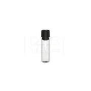 20ml aviator cr bottle with friction fit closure tamper evident break off band clear natural bottle with opaque black closure 1000 count