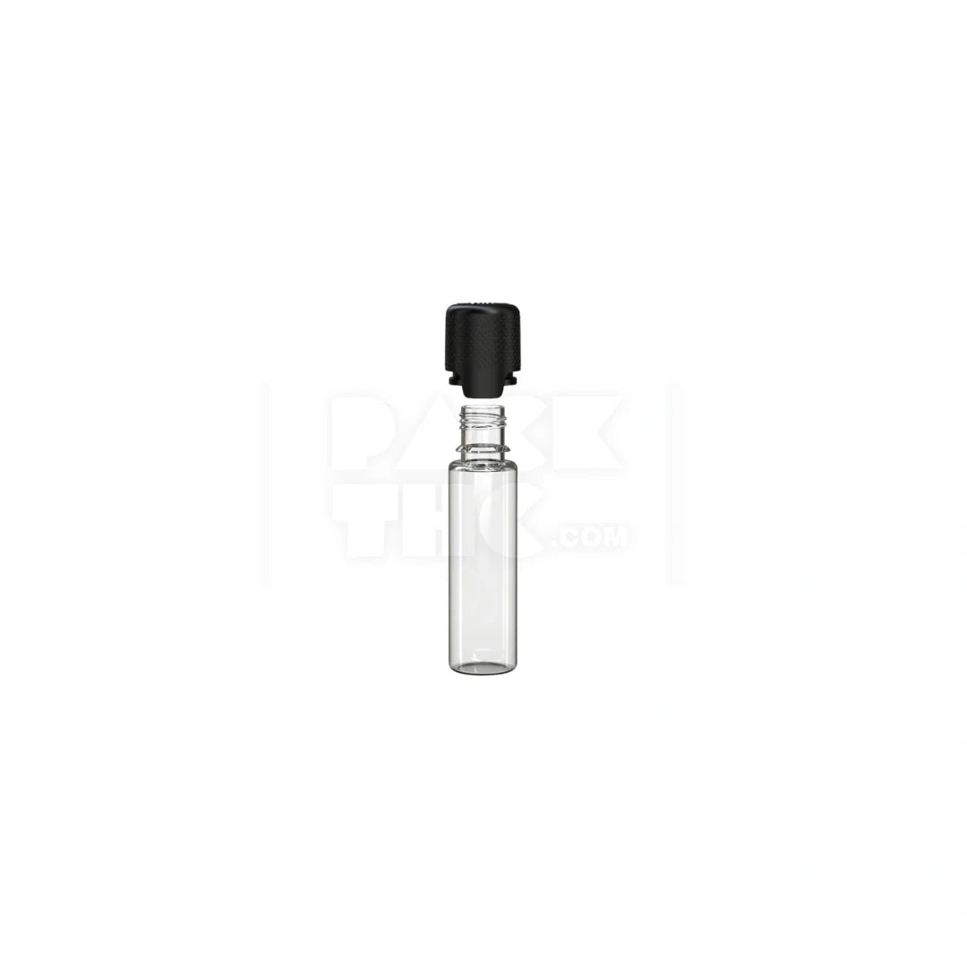 20ml aviator cr bottle with friction fit closure tamper evident break off band clear natural bottle with opaque black closure 1000 count