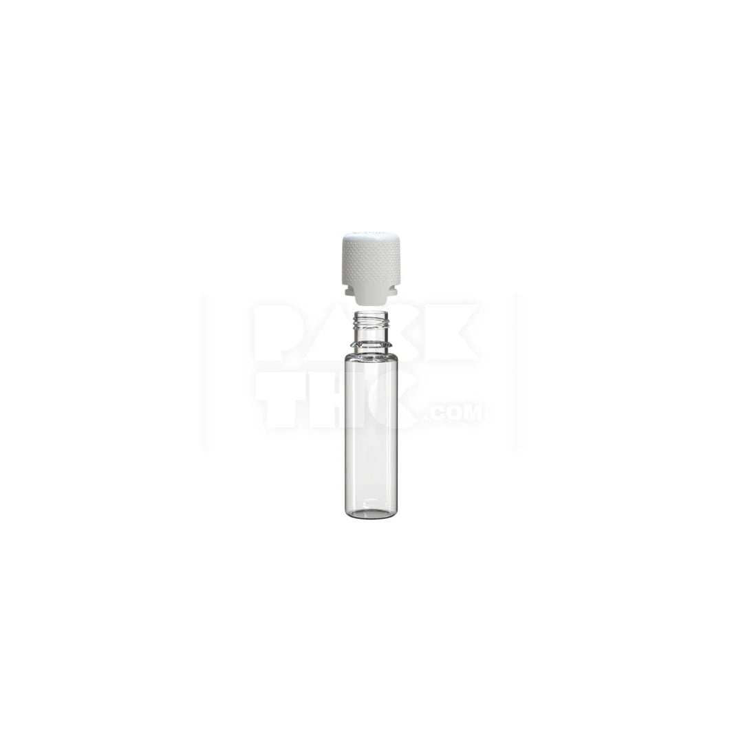 20ml aviator cr bottle with friction fit closure tamper evident break off band clear natural bottle with opaque white closure 1000 count