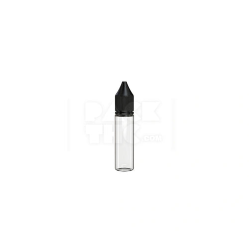 20ml v3 pet unicorn bottle cr clear natural black cap 1000 count
