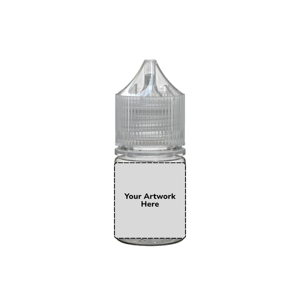 Chubby Gorilla 20ML Stubby Unicorn Plastic Squeeze Bottle PET CR – Clear with Clear Cap