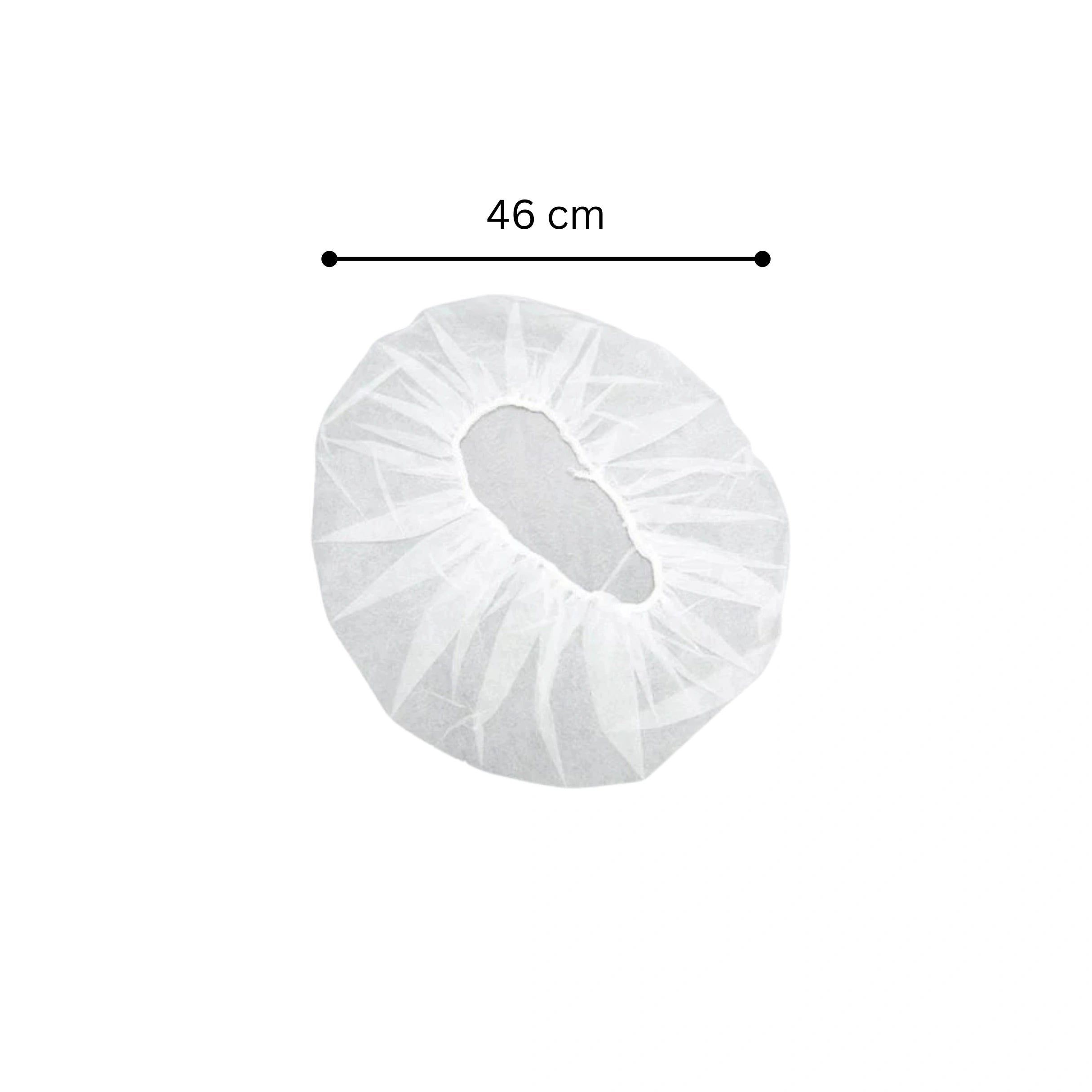 21" White Bouffant Cap - 100 Count