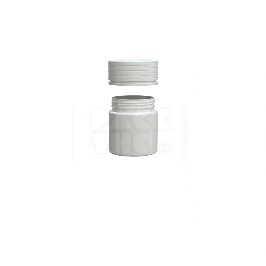 2oz closure cr white opaque count 60cc spiral thick wall