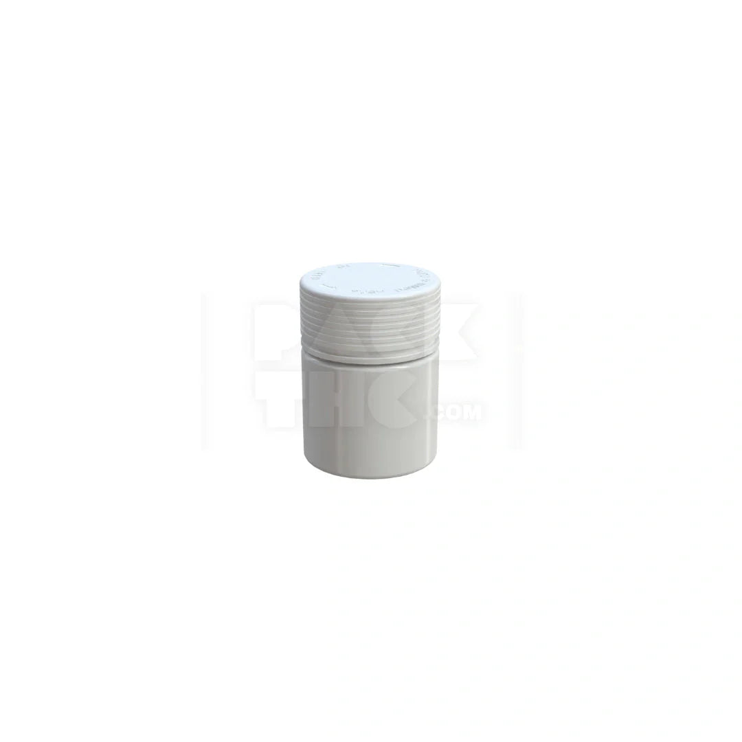2oz closure cr white opaque count 60cc spiral thick wall