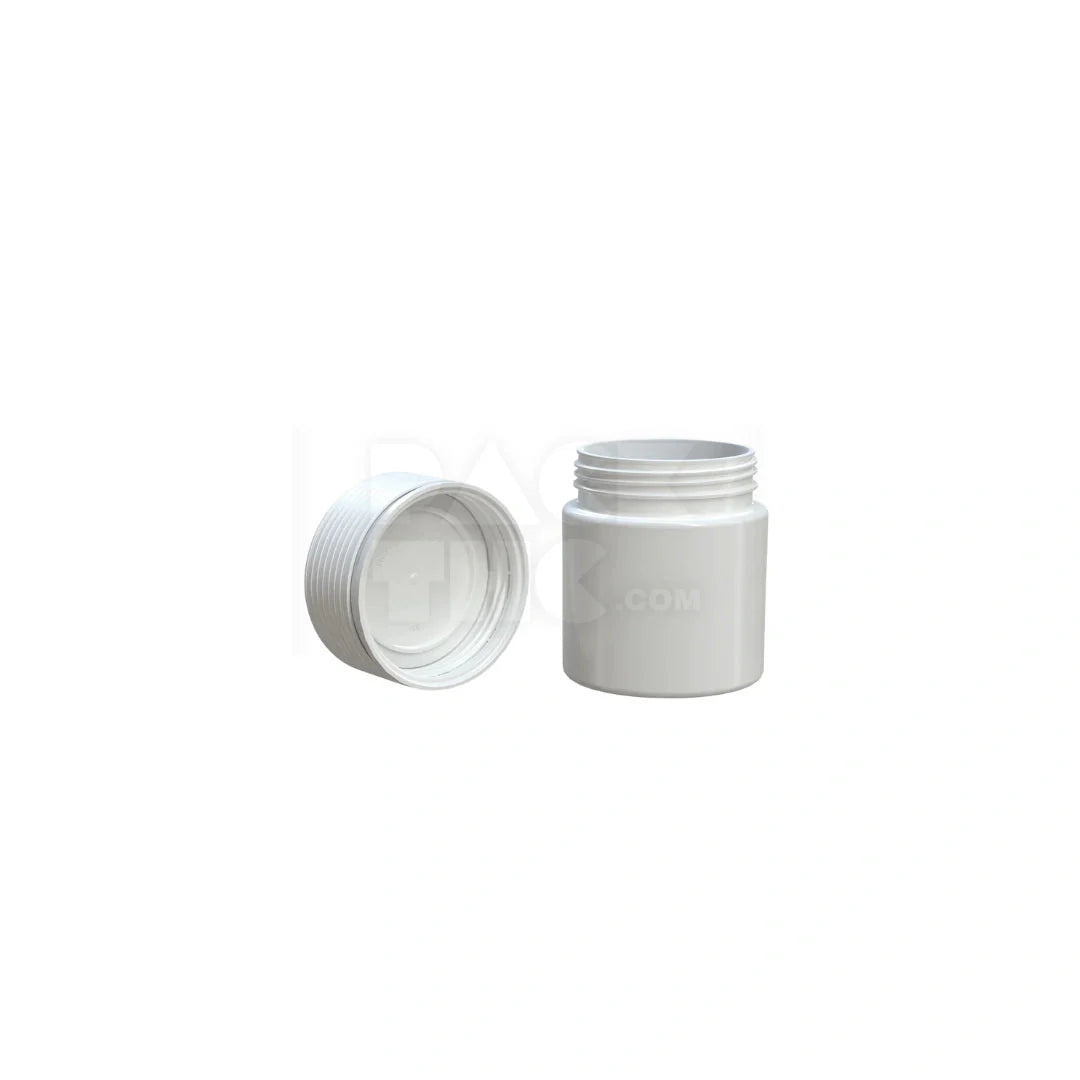 2oz closure cr white opaque count 60cc spiral thick wall