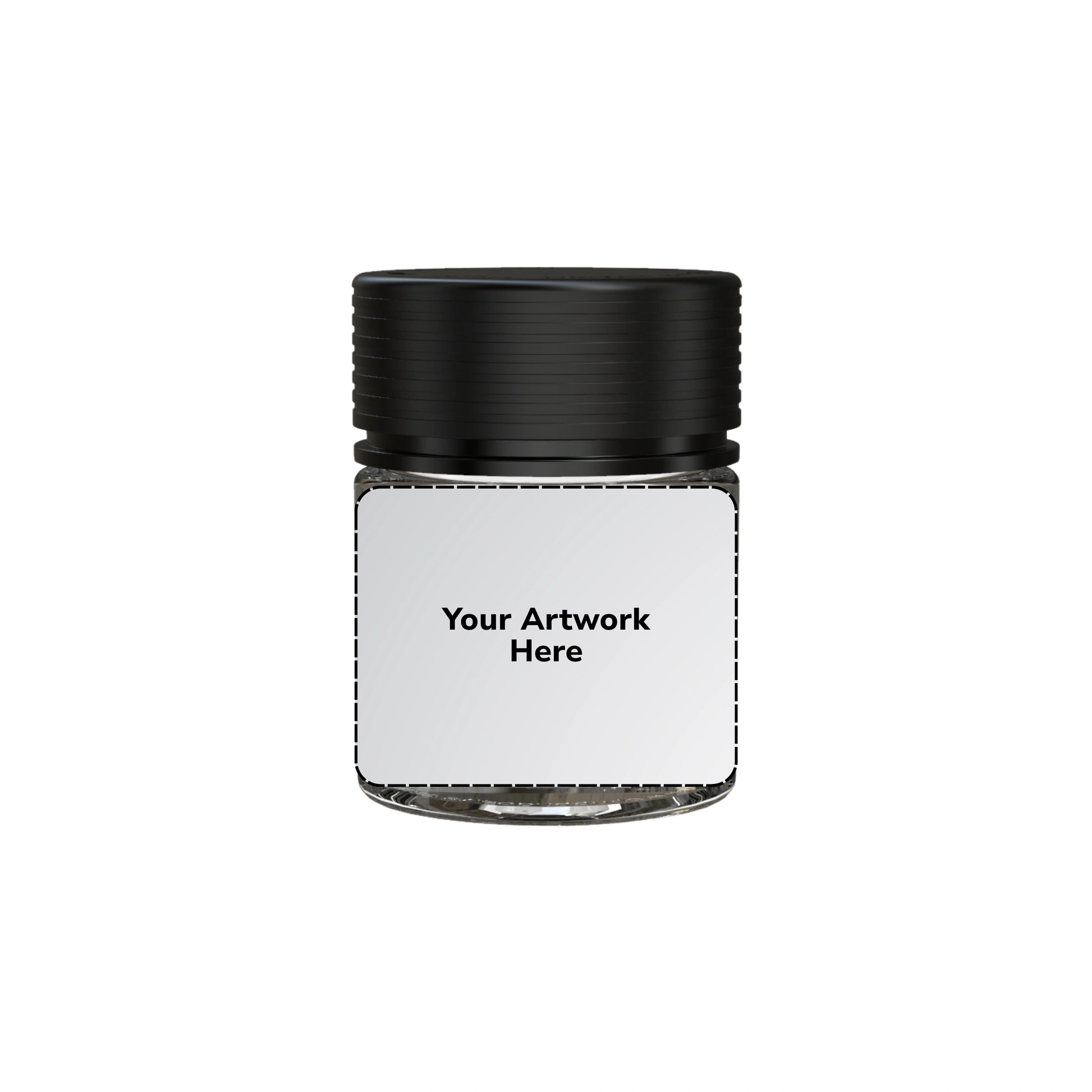 4oz spiral cr jar clear black cap