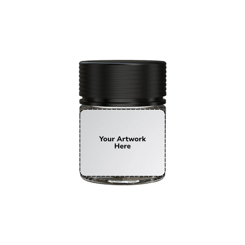 4oz spiral cr jar clear black cap