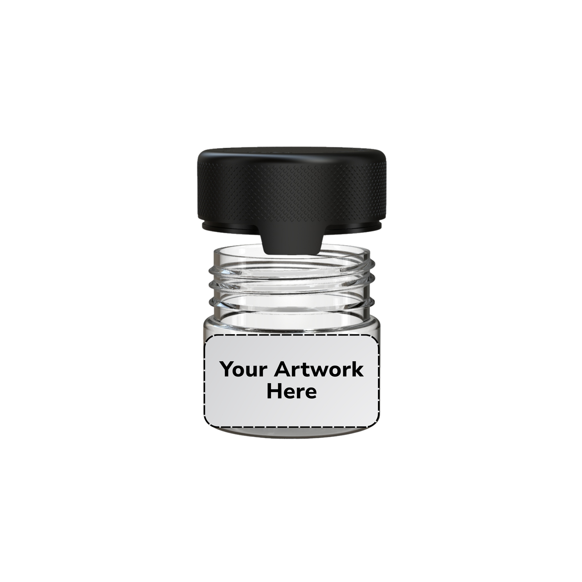 2oz aviator cr jar clear black cap
