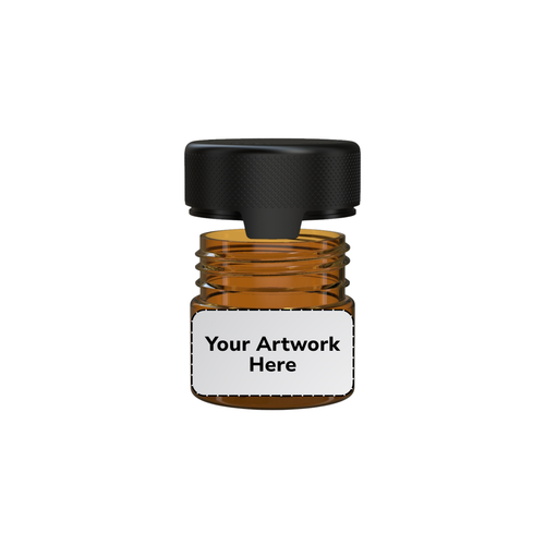 2oz aviator cr jar translucent amber