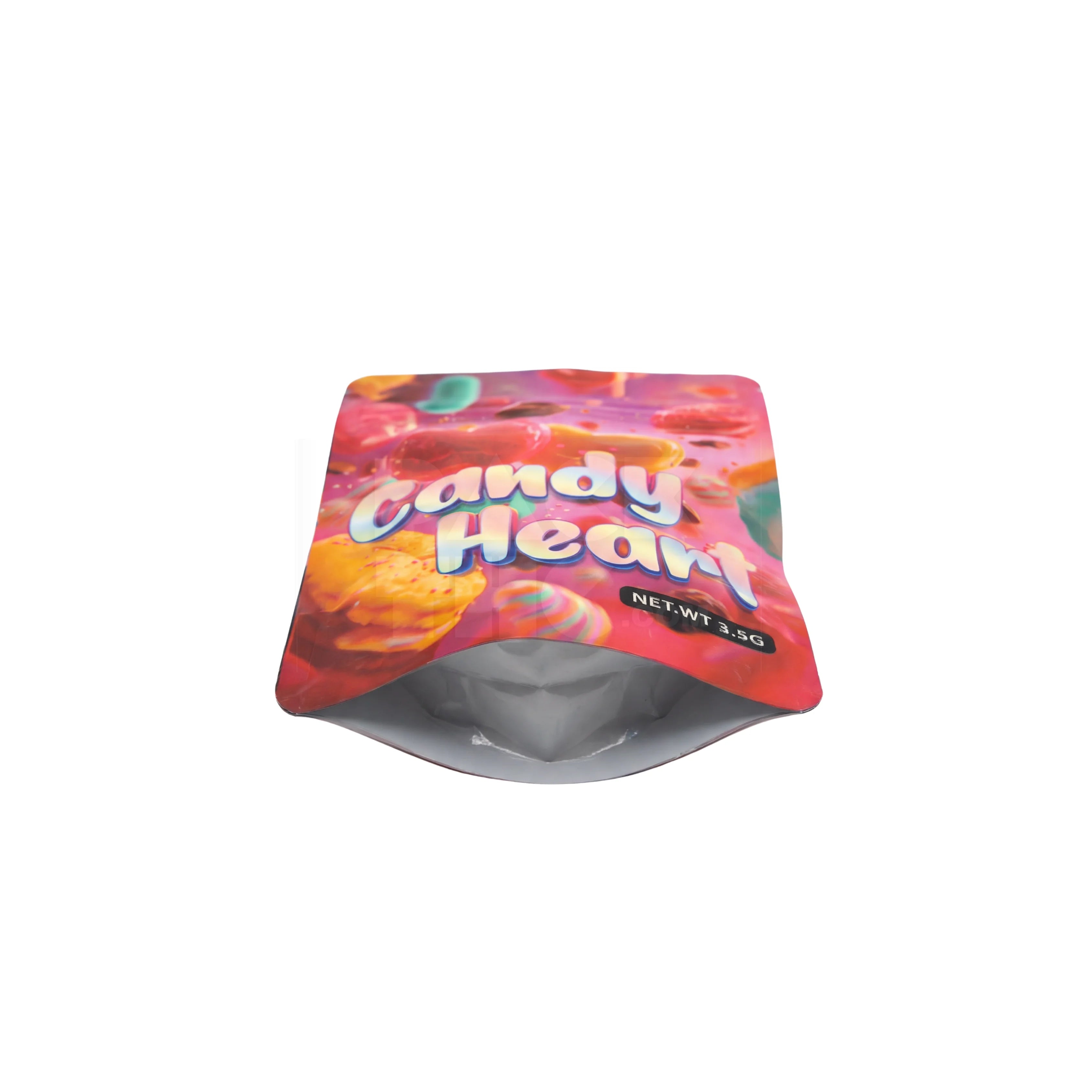 3.5 Grams Candy Heart Mylar Bags (100 Count / Case)