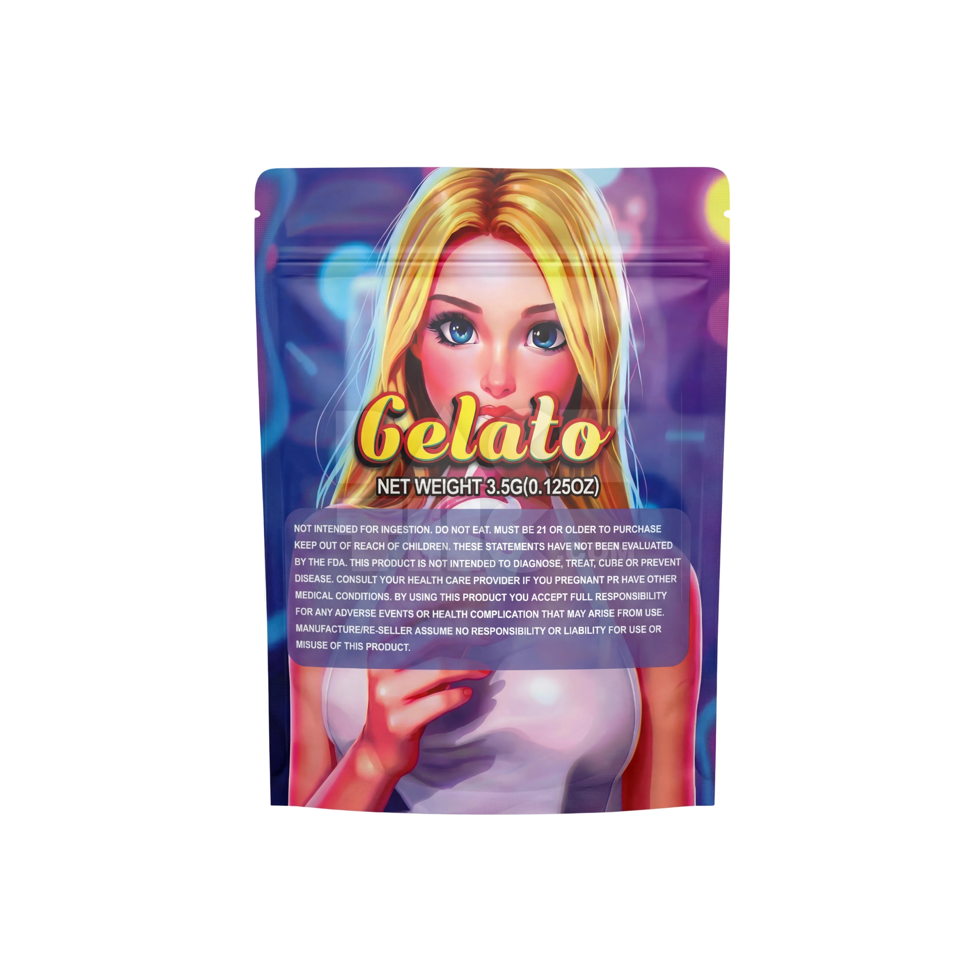 3.5 Grams Ice Cream Gelato Mylar Bags (100 Count / Case