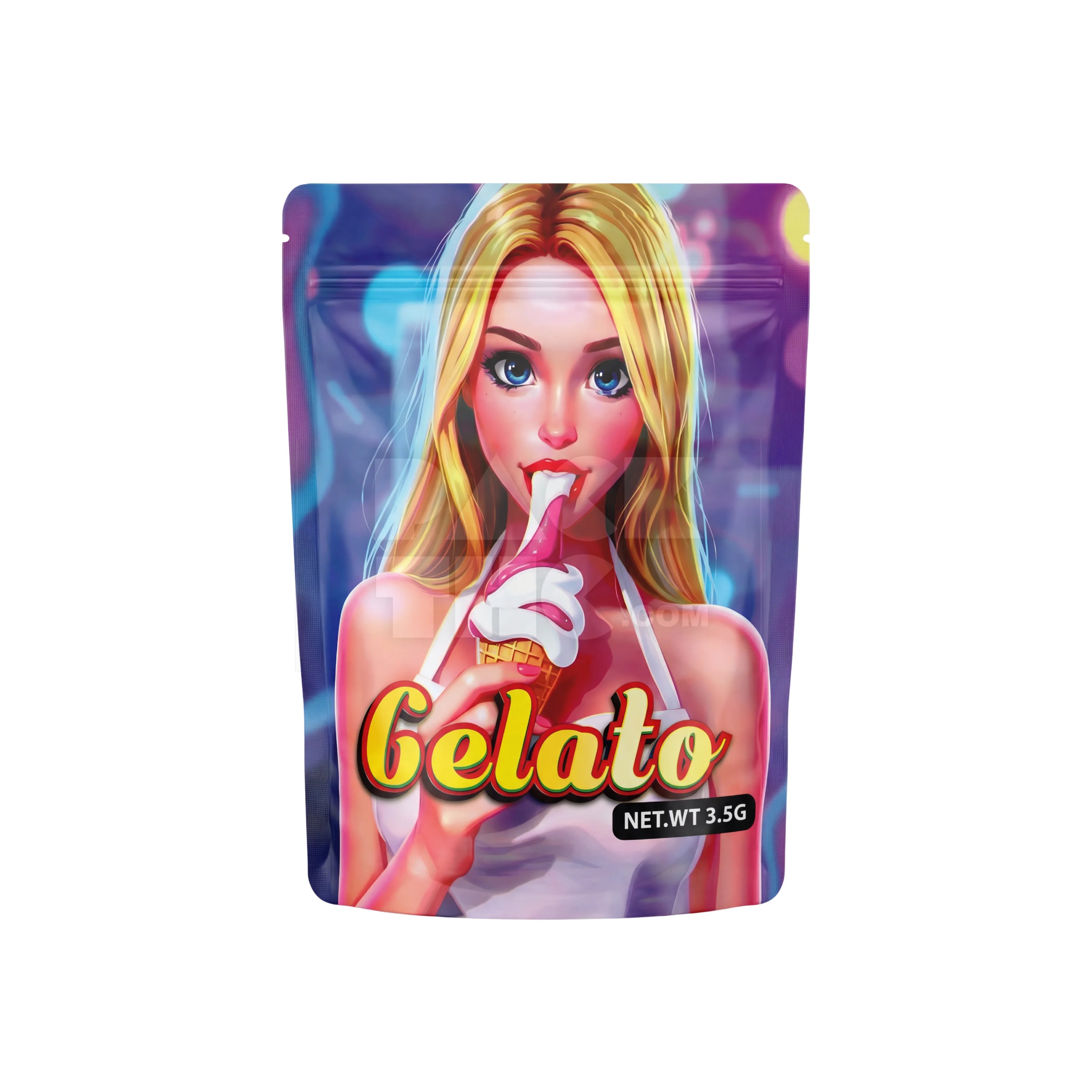 3.5 Grams Ice Cream Gelato Mylar Bags (100 Count / Case