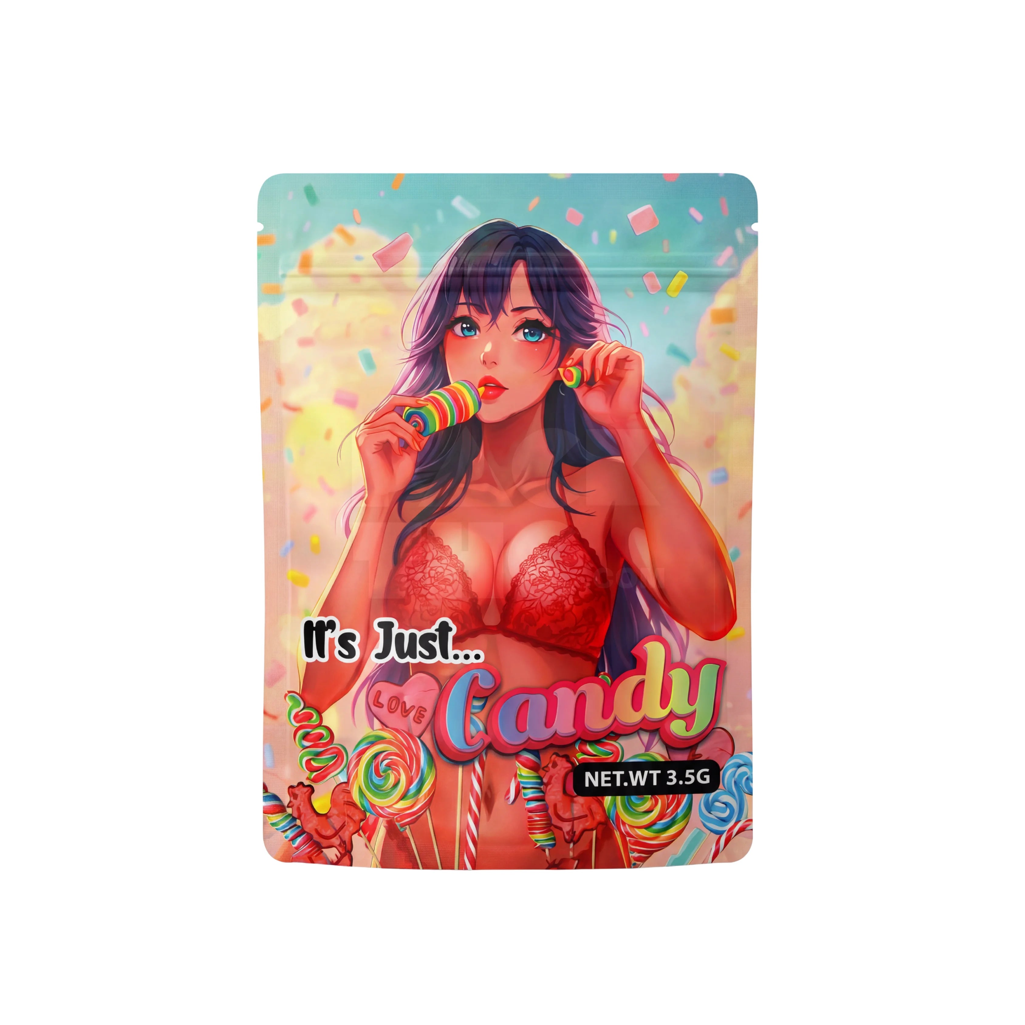 3.5 Grams It’s Just Candy Mylar Bags (100 Count / Case)