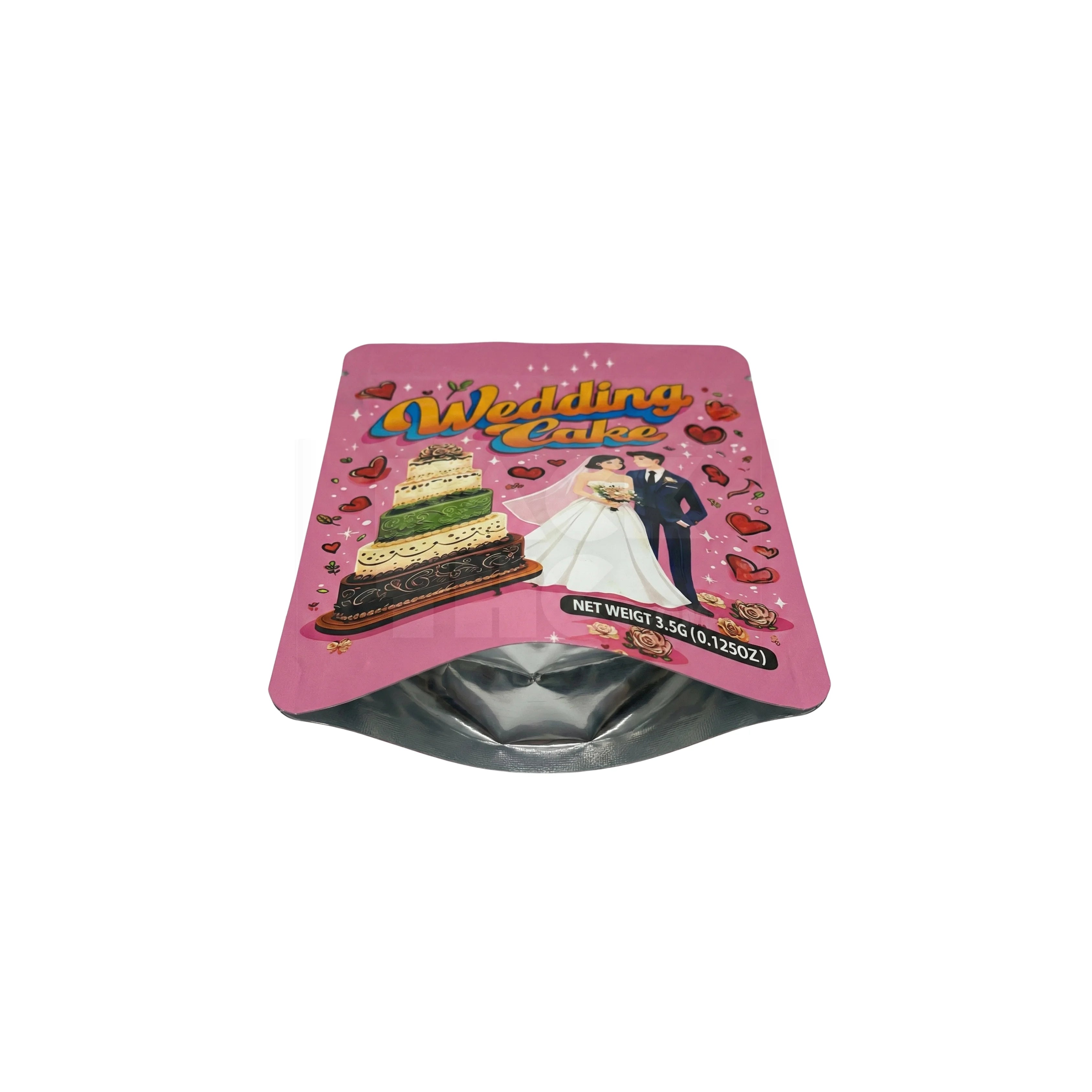 3.5 Grams Wedding Cake Mylar Bags (100 Count / Case)