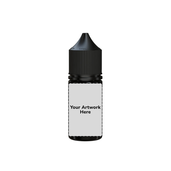Chubby Gorilla 30ML LDPE Unicorn Plastic Squeeze Bottle PET CR – Translucent Black with Transparent Black Cap