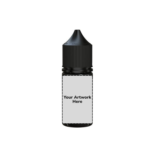 Chubby Gorilla 30ML Stubby Unicorn Plastic Squeeze Bottle PET CR – Translucent Black with Black cap
