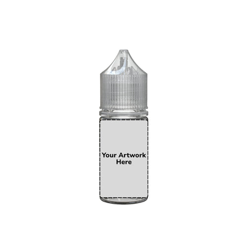 30ml stubby unicorn bottle clear clear cap