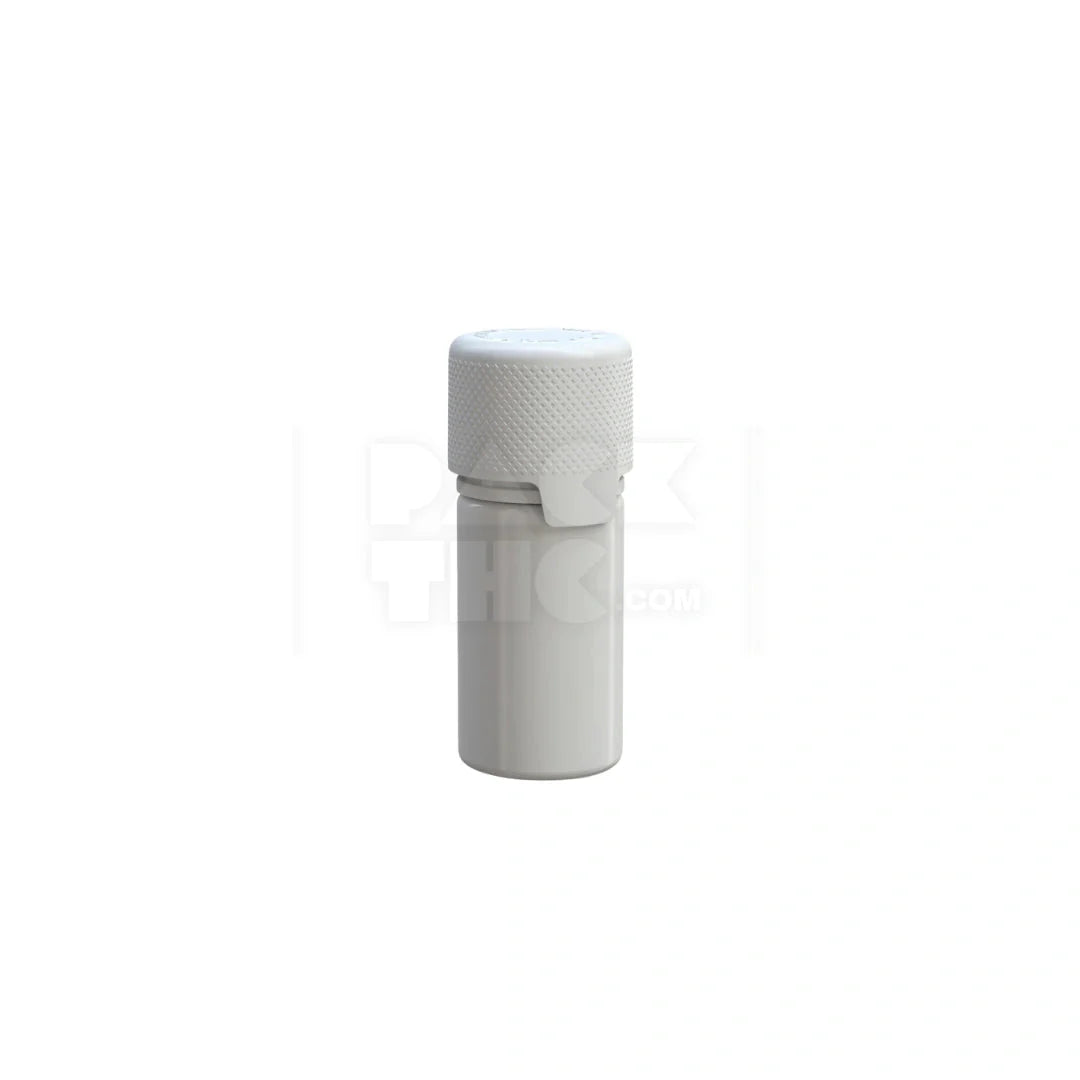 30ml stubby aviator cr bottle with friction fit closure tamper evident break off band opaque white bottle with opaque white closure 1000 count