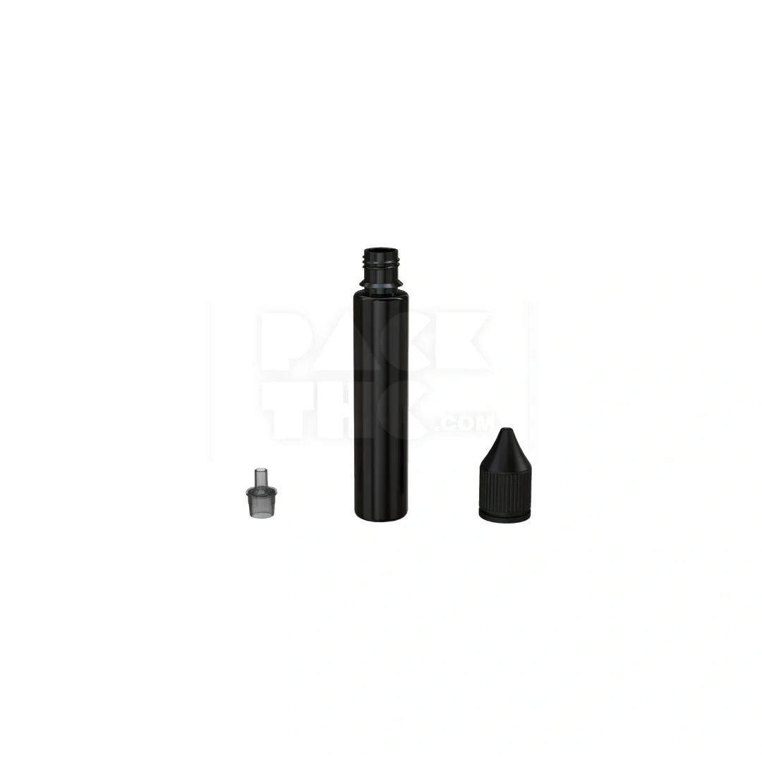 30ml stubby pet reducer unicorn bottle opaque black 1000 count