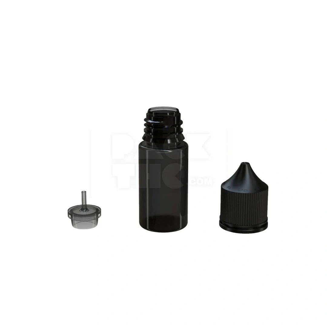 30ml stubby pet unicorn bottle cr translucent black 1000 count