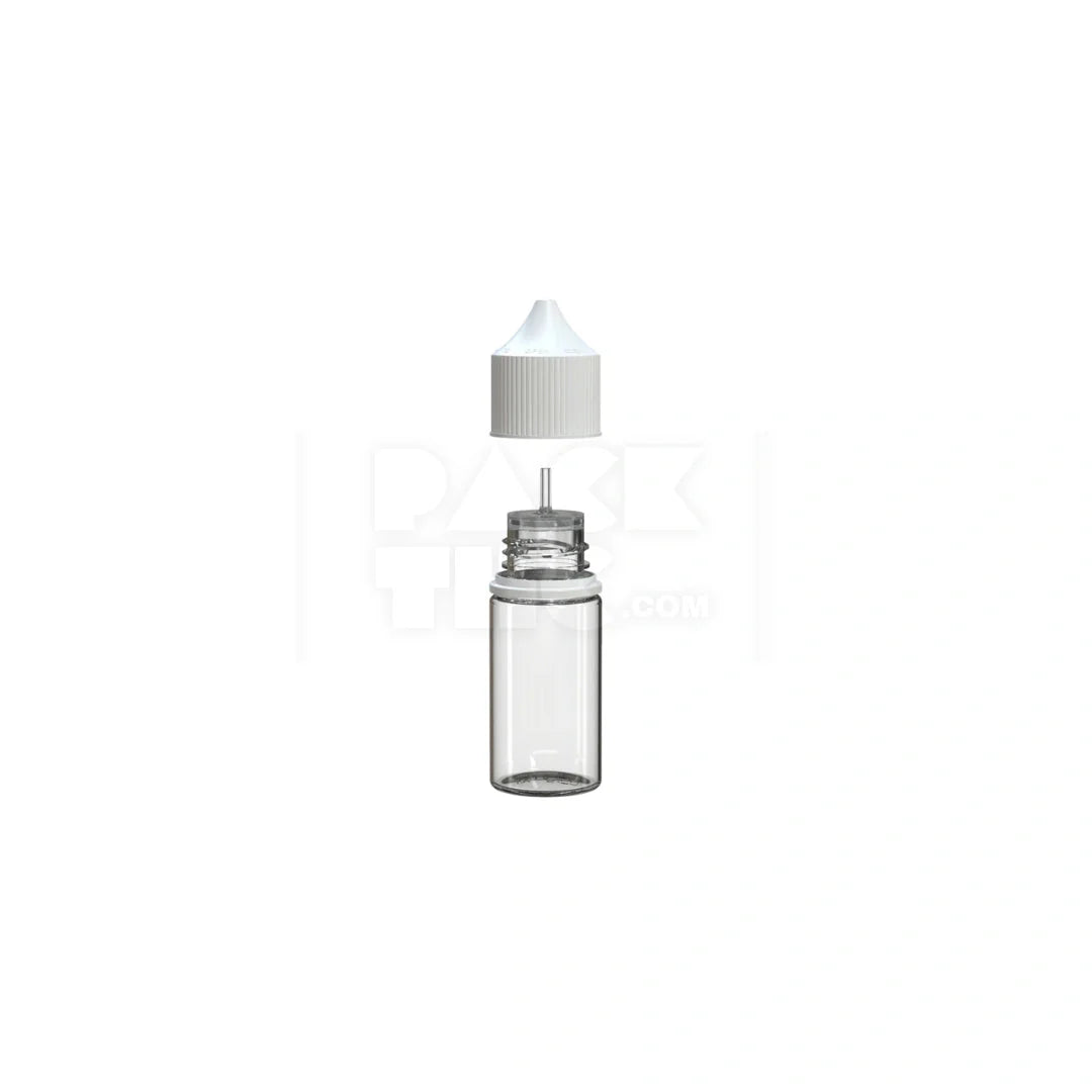 30ml stubby pet unicorn bottle cr clear natural white cap 1000 count