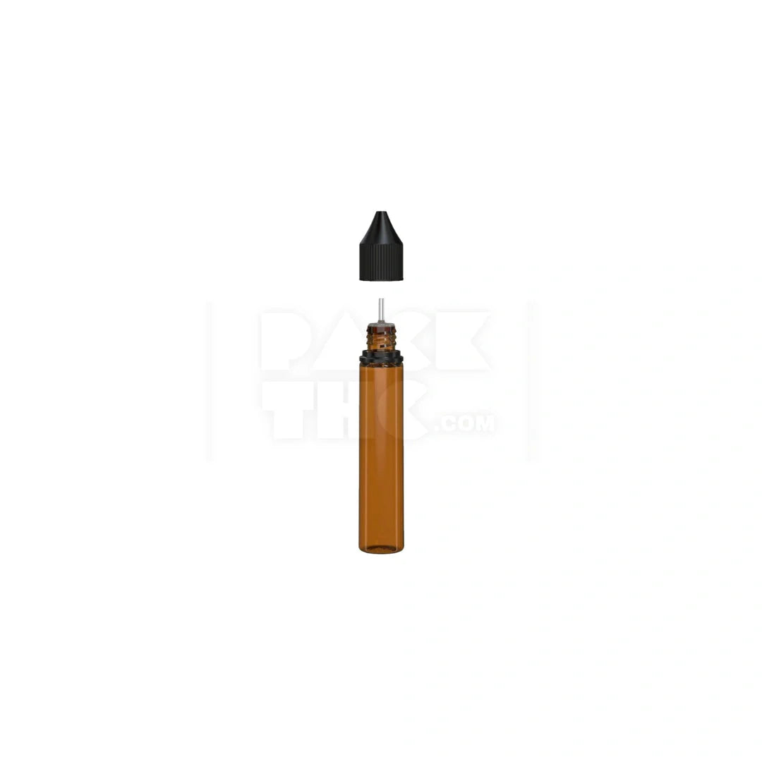 30ml v3 pet unicorn bottle cr translucent amber black cap 1000 count