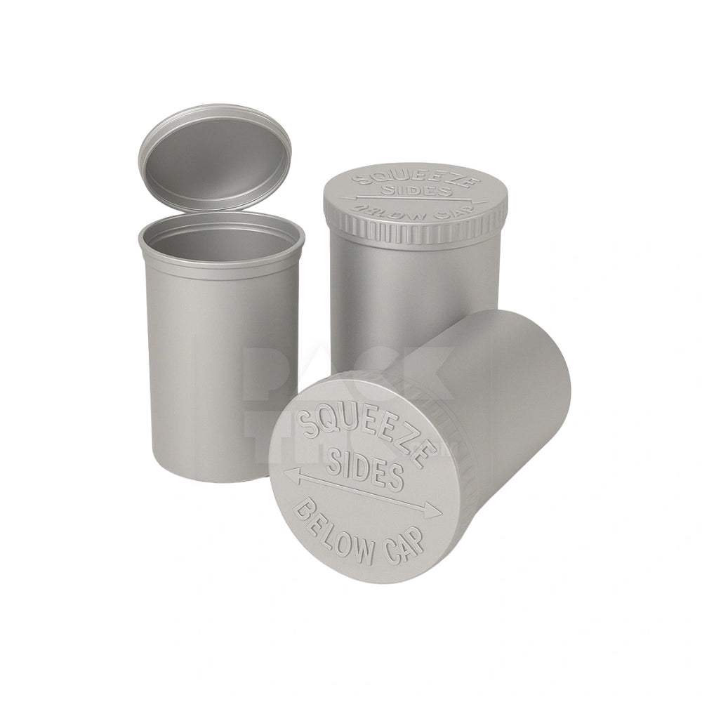 30 DRAM POP TOP VIAL - 1/4OZ - SILVER - (160 COUNT)