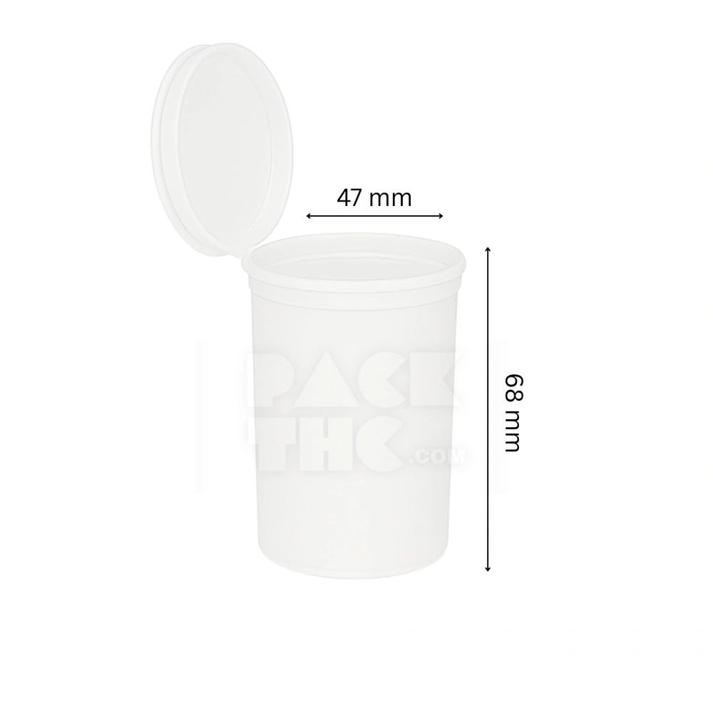 30 DRAM POP TOP VIAL - 1/4OZ - WHITE - (160 COUNT)