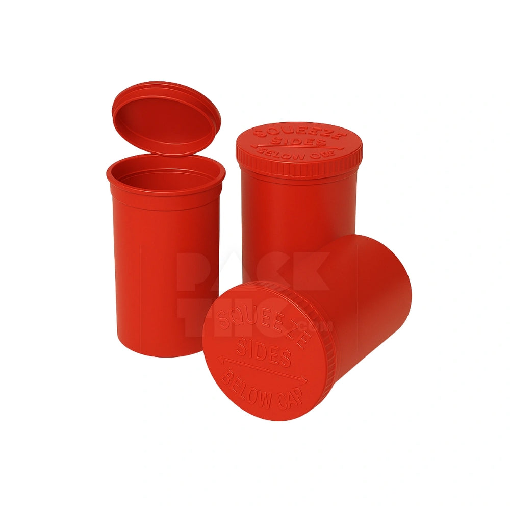 30 DRAM POP TOP VIAL - 1/4OZ - RED - (160 COUNT)