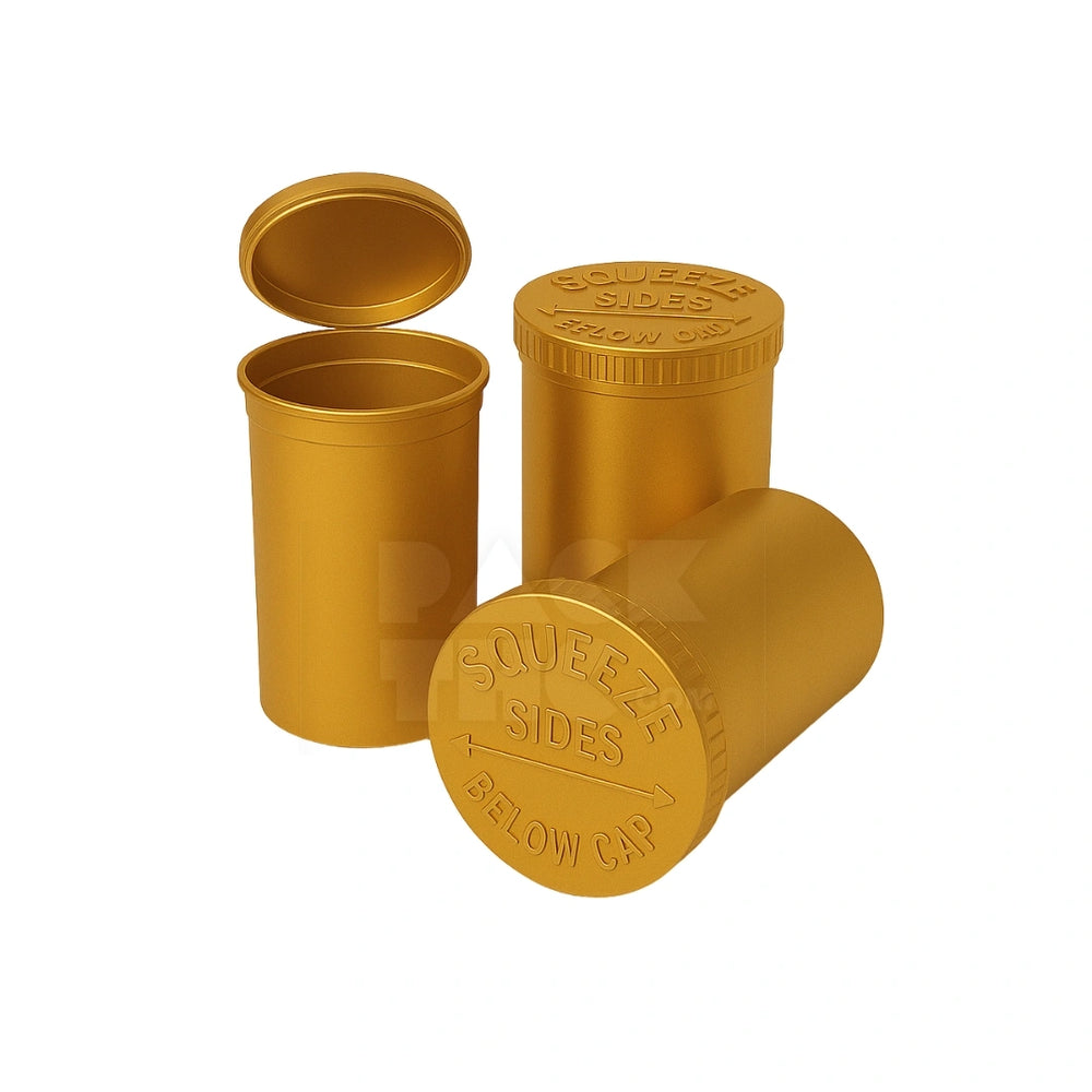 30 DRAM POP TOP VIAL - 1/4OZ - GOLDEN - (160 COUNT)