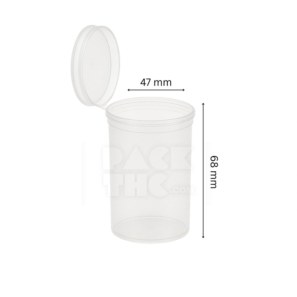 30 DRAM POP TOP VIAL - 1/4OZ - CLEAR - (160 COUNT)