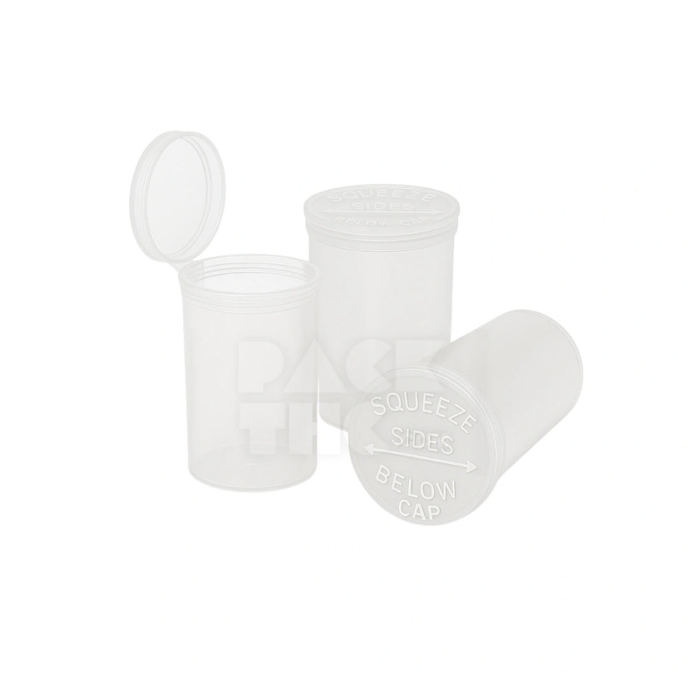 30 DRAM POP TOP VIAL - 1/4OZ - CLEAR - (160 COUNT)