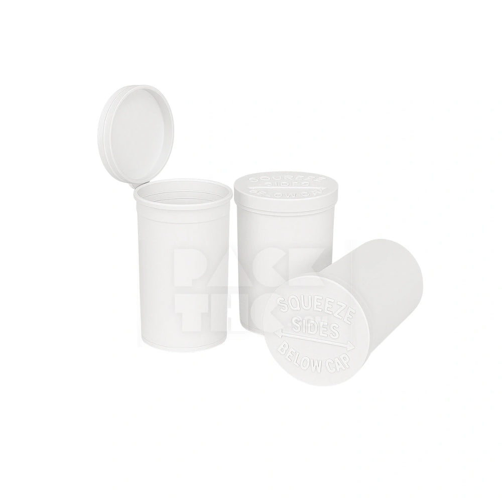 30 DRAM POP TOP VIAL - 1/4OZ - WHITE - (160 COUNT)