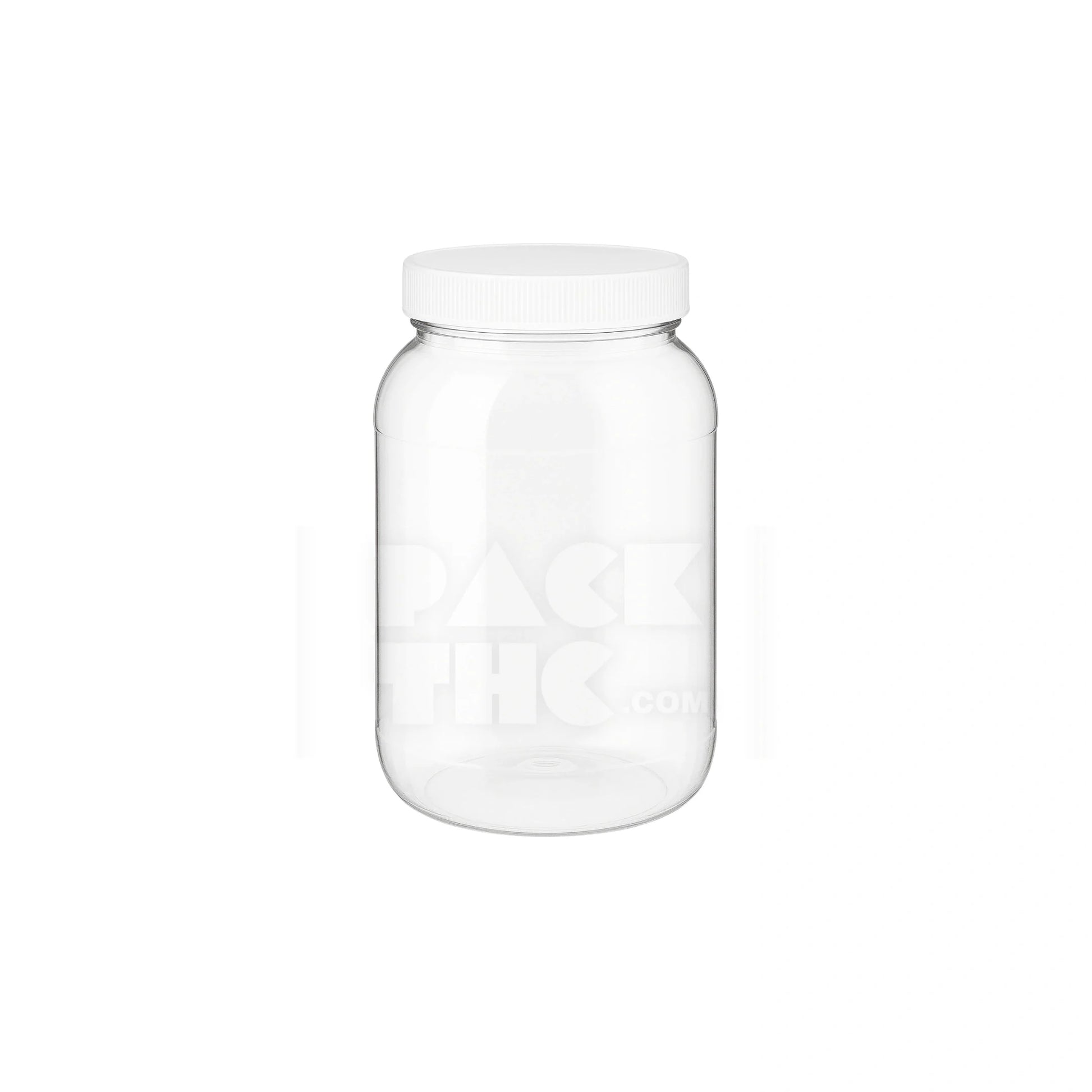 32oz clear pet wide mouth jar clear white lid