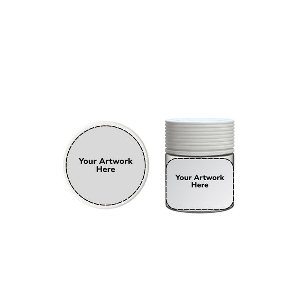 Chubby Gorilla 3oz Spiral CR Plastic Jar Containers – Clear with White Cap