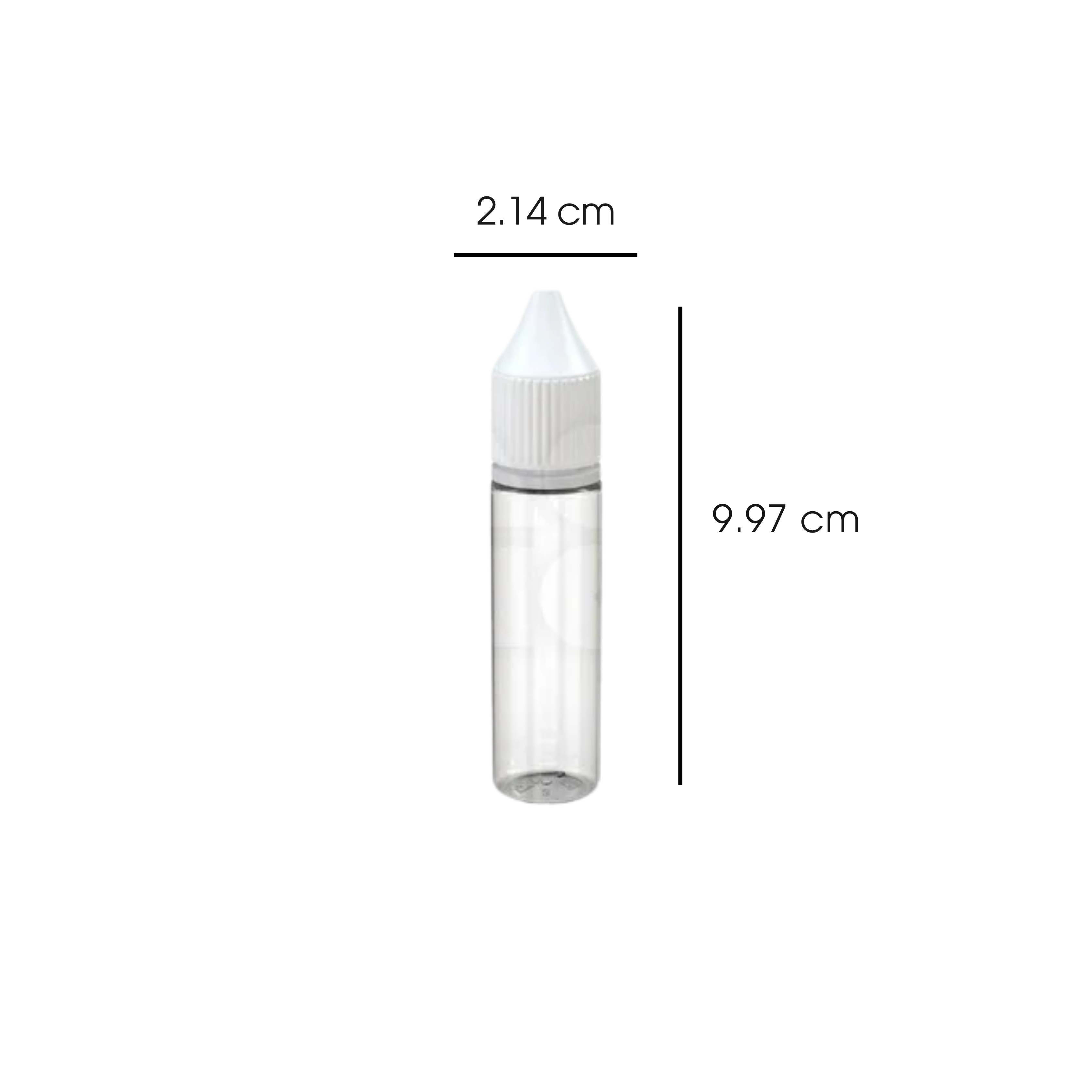 20ml PET Reducer Unicorn Bottle Clear Black Cap - (1000 count)