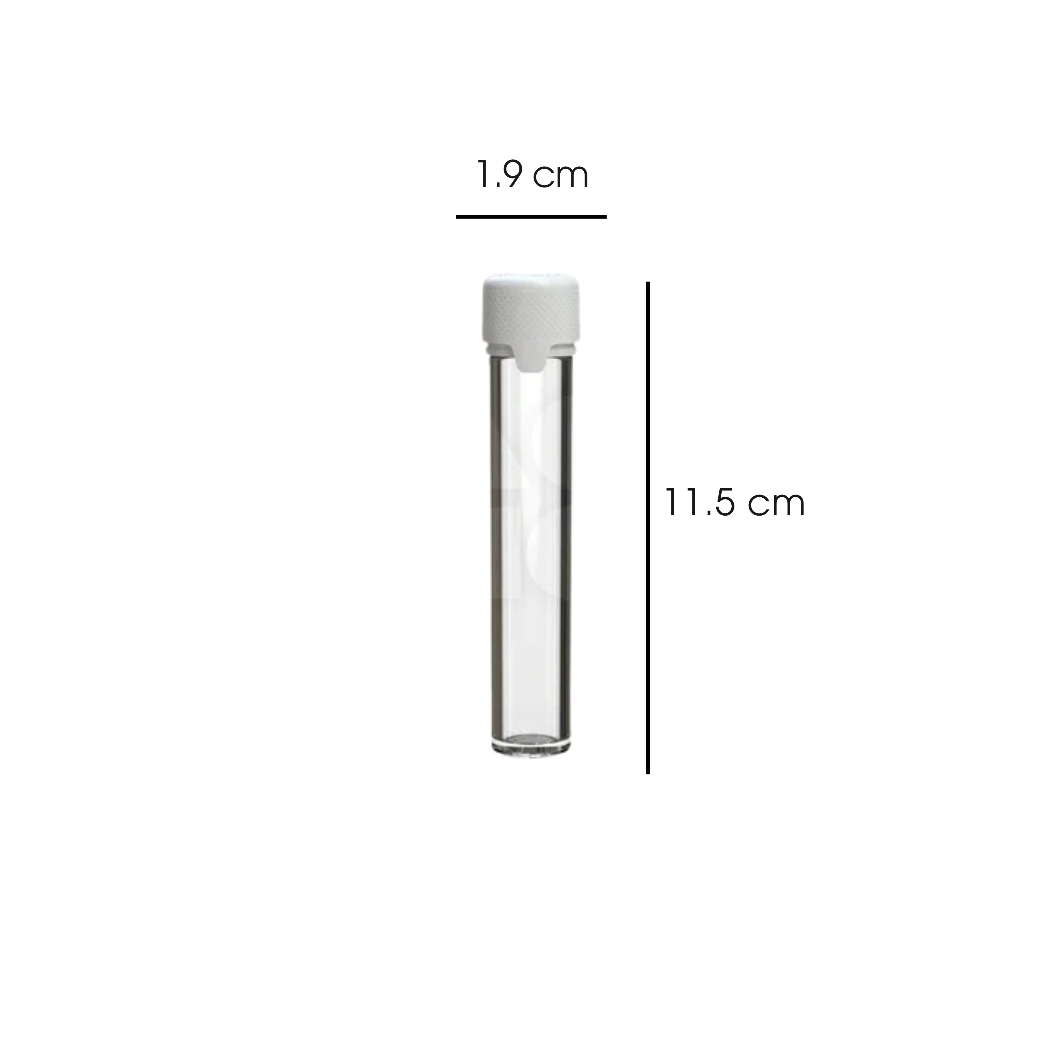 115mm Aviator Tube White Lid - (500 count)
