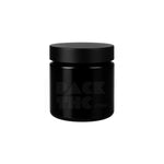 4oz black screw top glass jar with black smooth lid
