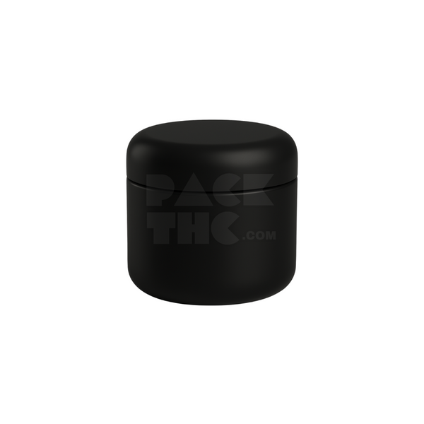 4OZ DOME JARS - BLACK WITH BLACK CAP  - (200 Count)