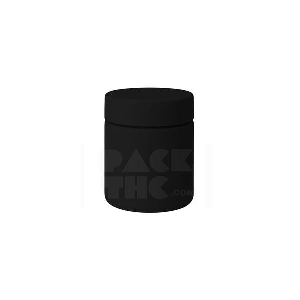 4OZ PLASTIC JAR WITH SMOOTH CAP - BLACK WITH BLACK LID  - (100 Count)