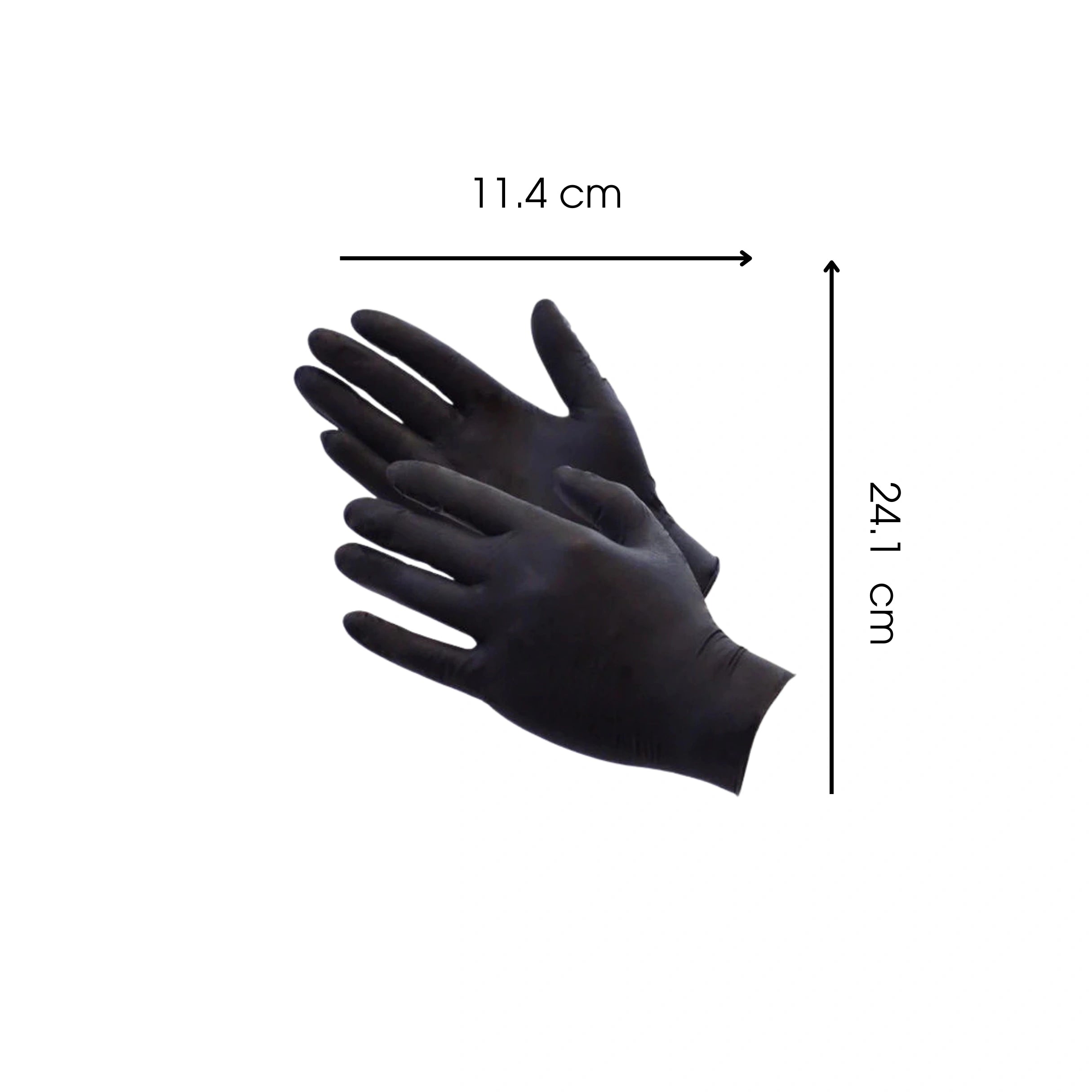 4 Mil Nitrile Gloves Black - Extra Large - 100 Count