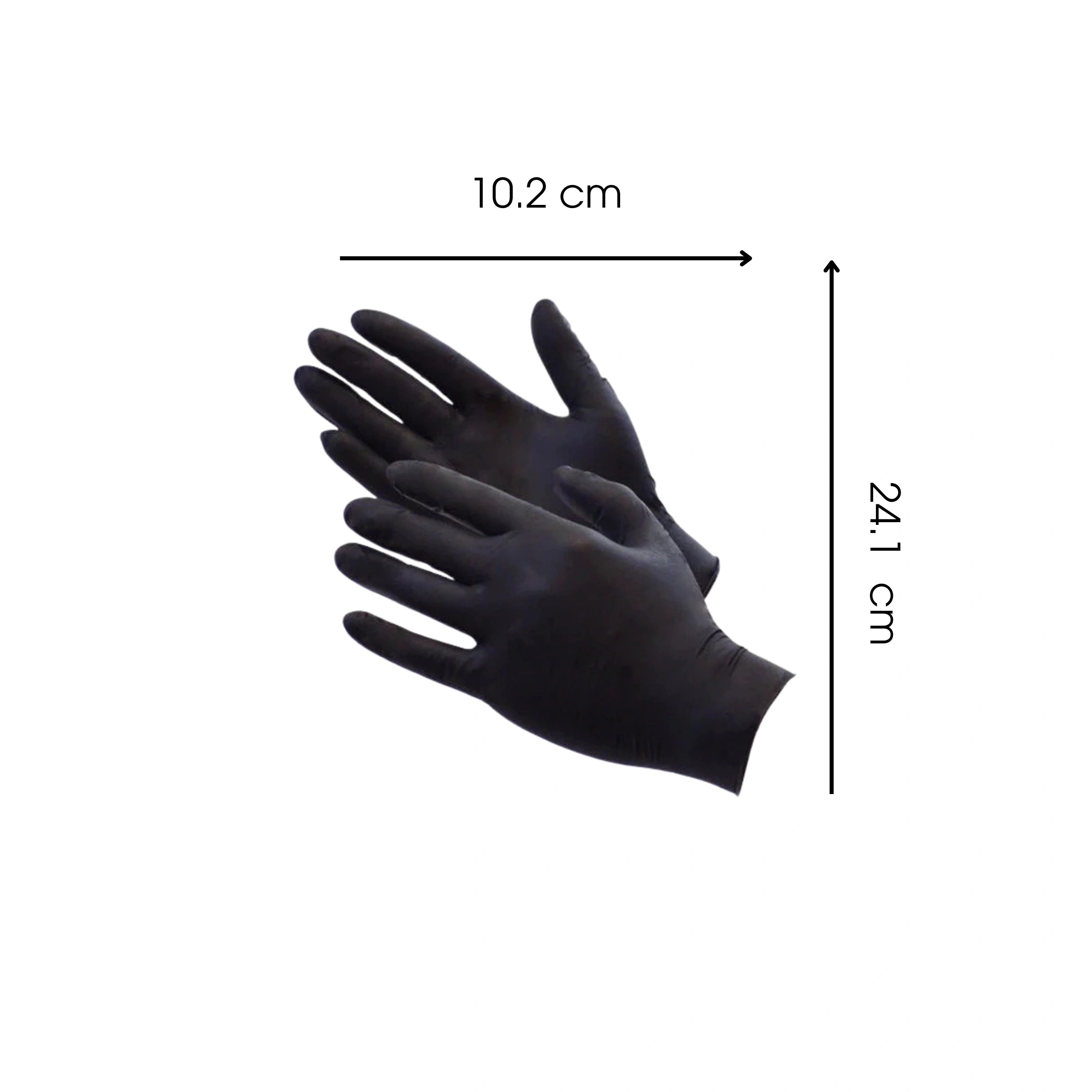 4 Mil Nitrile Gloves Black - Large - 1000 Count