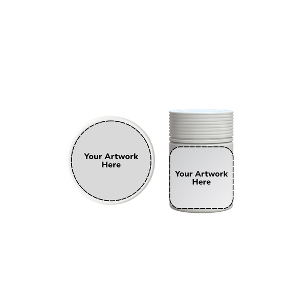 Chubby Gorilla 4oz Spiral CR Plastic Jar Containers – Opaque White with White Cap
