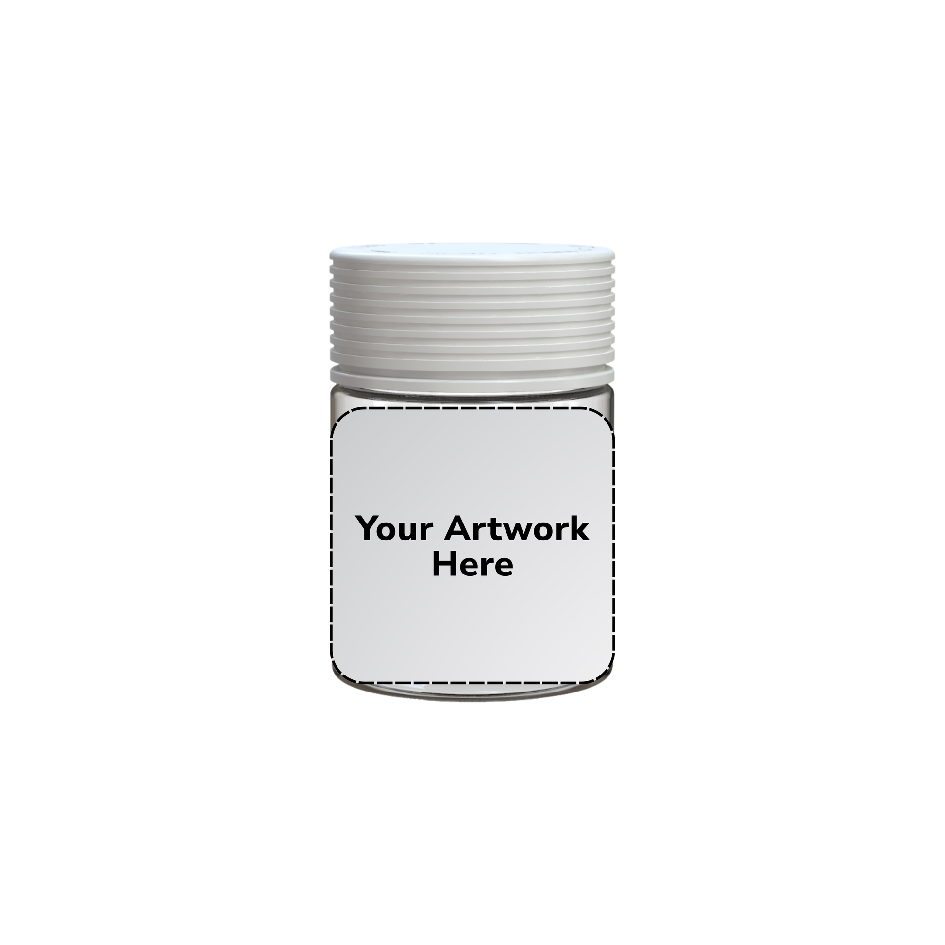 4oz spiral cr jar clear white cap