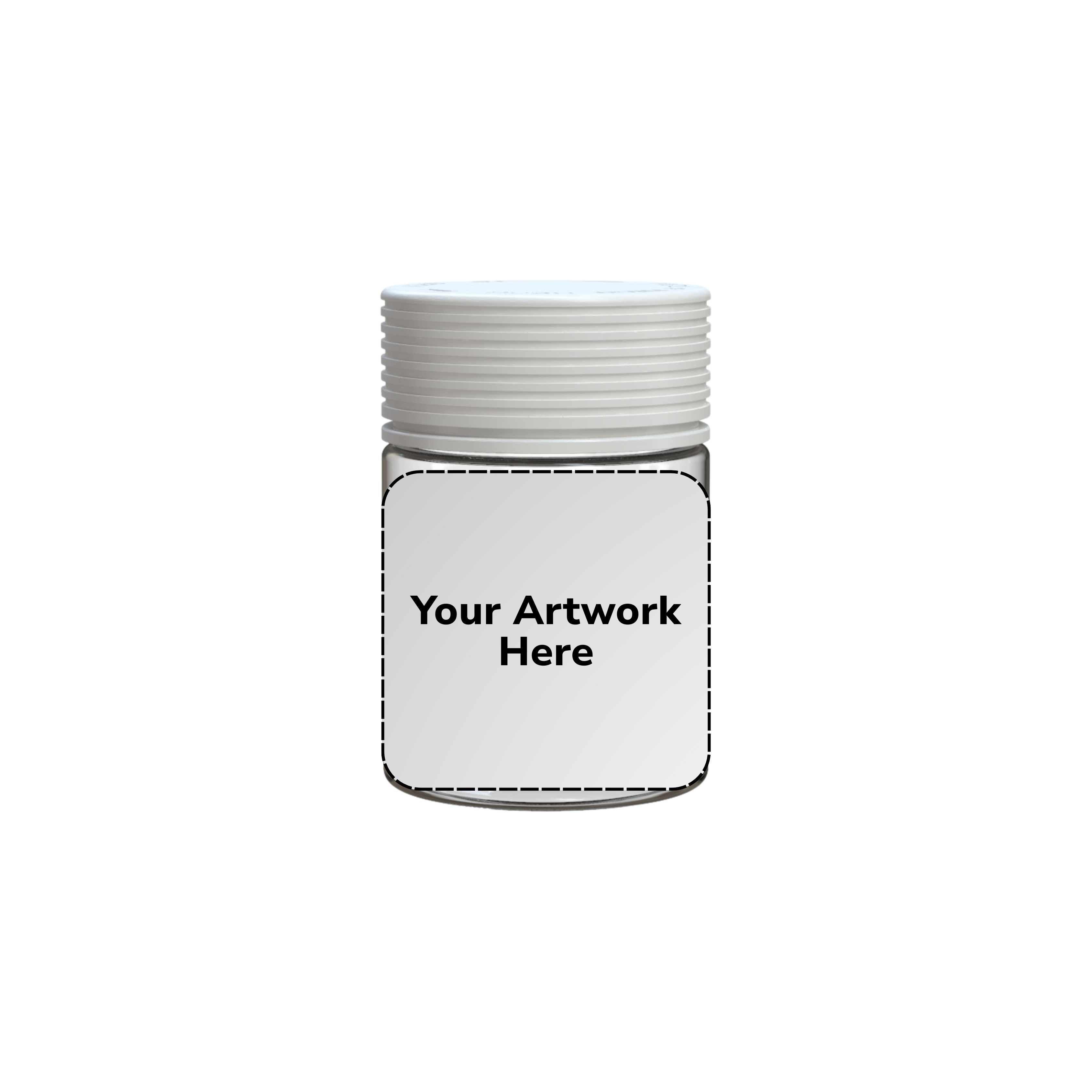 4oz spiral cr jar clear white cap