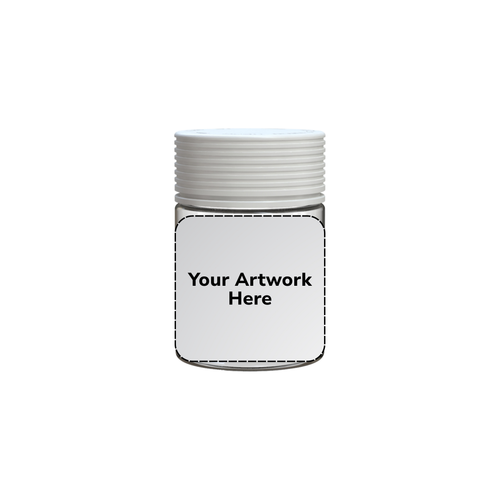 4oz spiral cr jar clear white cap