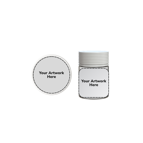 Chubby Gorilla 4oz Spiral CR Plastic Jar Containers – Clear with White Cap