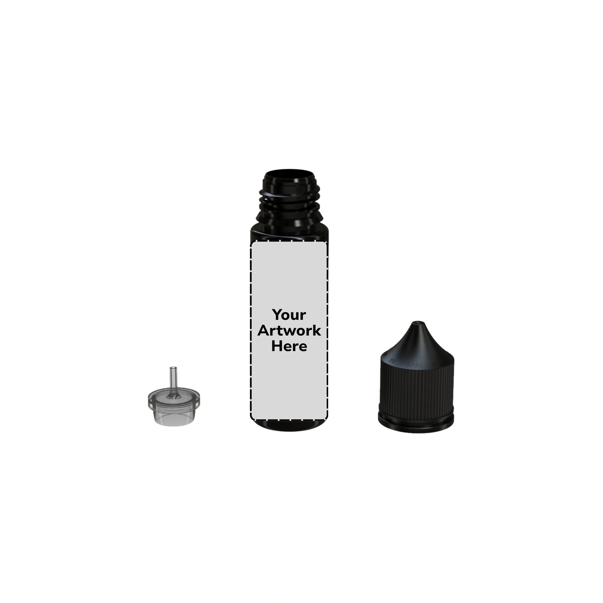 50ml v3 unicorn bottle opaque black